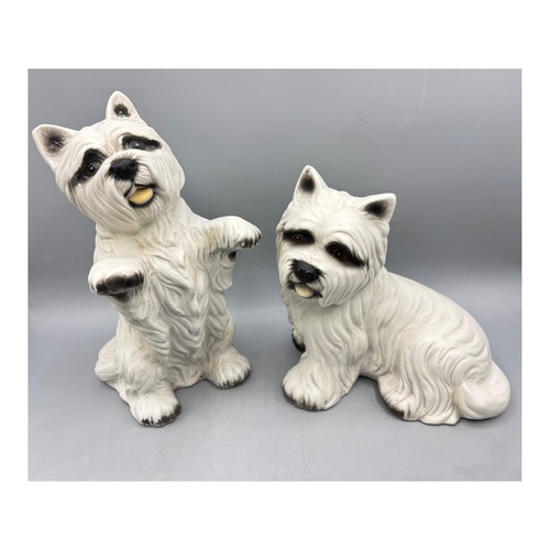 Vtg westie dog figurines set - dog,