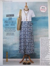 patron femme  07 2025 jupe portefeuille  M. T.  36 à 52 (ou 4 patrons 10 E)