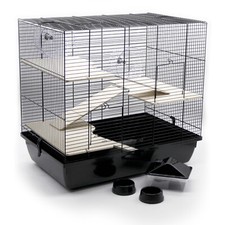 Premium Cage à Rongeur Petits Animaux Rex Inclus Accessoire Noir 60x36x54cm