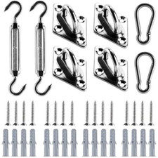Kit de Fixation pour Voile d'ombrage Acier Inoxydable Accessoires de Fixation