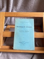 Anatole France Le Mannequin d'Osier ed. Calmann-Lévy 1925