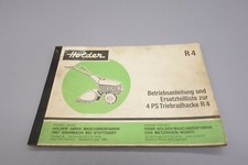 HOLDER Fraise arrière Motoculteur R4 Mode d'emploi et liste des pièces détachées