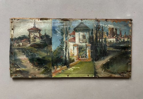 Triptyque huile sur toile - huile,