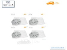 4 ENJOLIVEURS PEUGEOT 108 107