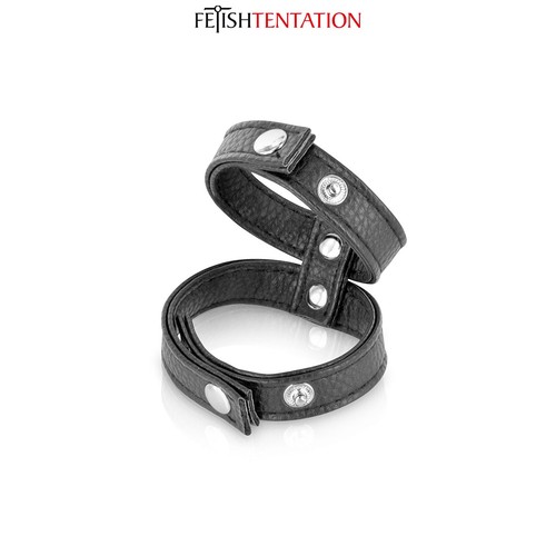 Double anneau cuir - double,