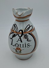 Pichet XVIIÈME En Faïence De Sinceny, "A Louis"