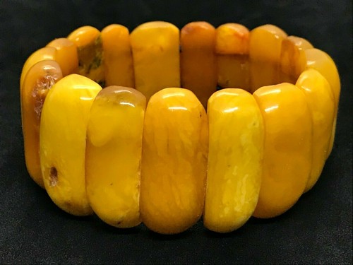 Ancien bracelet ambre vintage - bracelet,