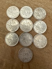 LOT DE 10 PIECES DE 5 FRANCS