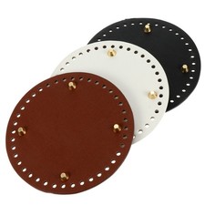 Fond de en cuir PU, 3 pièces, rond, tricot, Crochet, Base façonneuse avec
