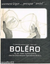 PUBLICITE ADVERTISING 075  1966  BOLERO  soutien gorge TOUT VOILE