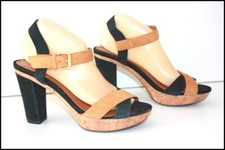 GEOX  Sandales à Talons Daim et Liège Bicolore T 40 TTBE