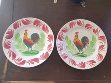 2 ASSIETTES PLATES TERRE DE