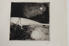 Gravure Femme nue signée et