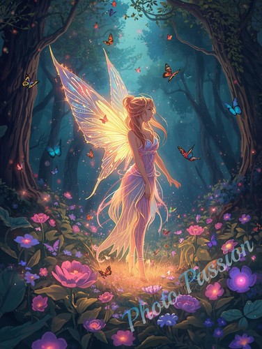 Poster fee foret enchantee - fee,