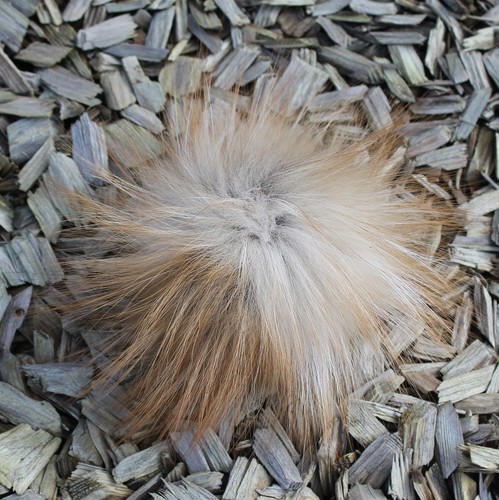 Pompon fourrure renard roux - fourrure,