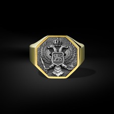 Bague chevalière homme - , en