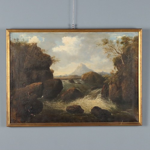 Tableau ancien paysage avec - tableau,