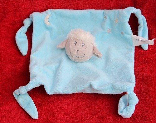 Carre blanc doudou mouton - doudou,