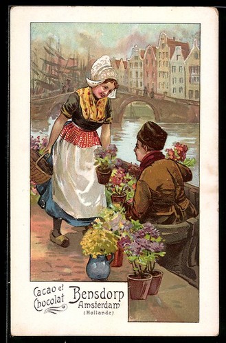 Carte postale cacao bensdorp - postale,