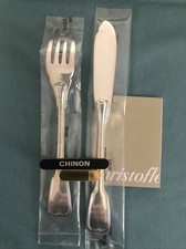 Christofle CHINON  Service Couverts 6 Couteaux + 6 Fourchettes A Poisson -NEW