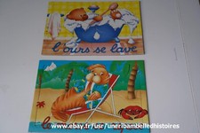 2 puzzles 1er âge, vintage, 2 x 7 pièces, 20 x 14,5 cm