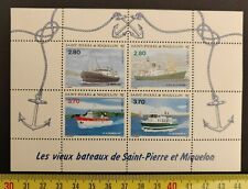 Timbre Bloc feuillet les vieux bateaux de Saint Pierre et Miquelon
