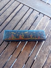 Napoleon III Plumier En Papier Mâché Decors Japonisant