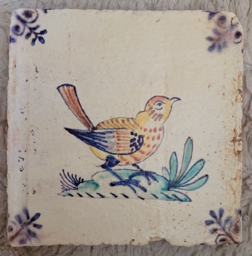 Ancien carreau oiseau xvii - oiseau,