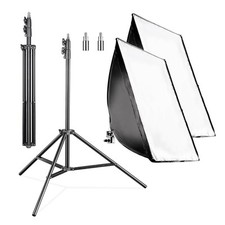 Walimex pro Kit éclairage Studio 2x Softbox 40x60cm 35W 2x Trépied FT-8051 Photo