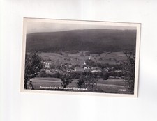7360) KOBERSDORF Burgenland - S/W PHOTO CARTE POSTALE église et maisons femme...
