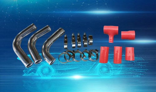 Red silicone intercooler - silicone,