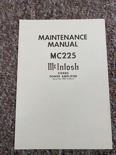 Vintage mcintosh mc225 tube - vintage,