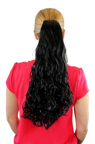 Postiche tresse noir - postiche, 50cm