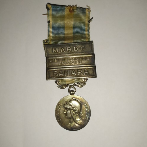 Medaille coloniale 3 agrafes - medaille,