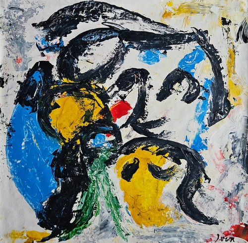 Peinture huile abstraite - peinture,