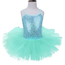 Enfant Filles Robe de Danse Classique à Paillettes Tutu Robes de Ballet Fête
