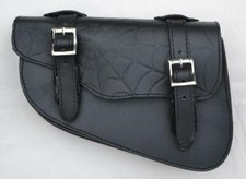 Sacoche laterale Cuir toile Araignée Harley Sportster iron forty eight nighster