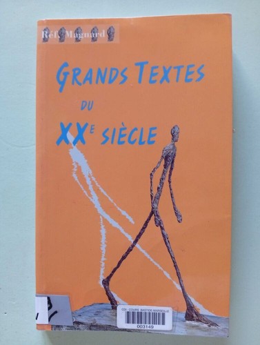 Grands textes xxe siècle - textes,