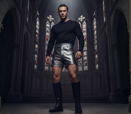 Nouveau short cuir argenté - short,
