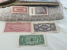 BIRMANIE. 5 BILLETS DE BANQUE DIFFÉRENTS. BELLES VALEURS. ETAT EXCEPTIONNEL.