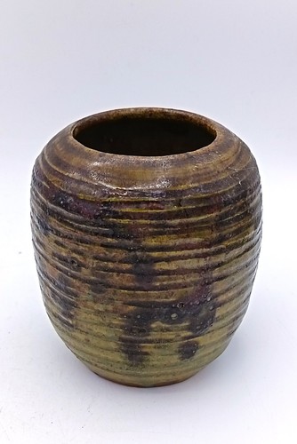 Vase grès signé - grès, eugène