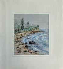 Dessin Côte Mer Baltique Plage RDA Temps Pastel Craie Anonyme