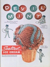 Print Ad 1950's Sealtest Devil