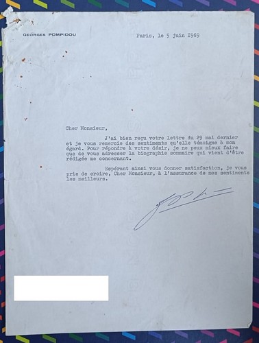 Lettre signée georges - lettre, de