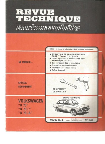 Revue technique automobile - technique,