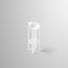 Lavabo à colonnes Alape WT.RX400H.CU, L:397mm, H:900mm, P:482mm, benne ronde