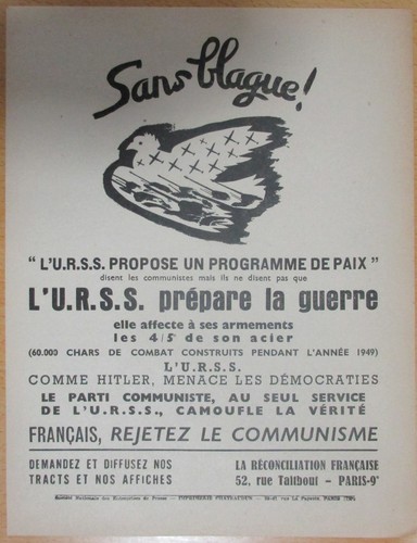 Affiche tract propagande anti - affiche,