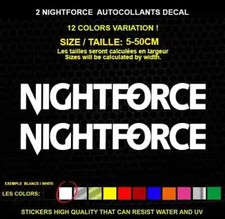2 NIGHTFORCE  autocollant  Véritable decal autocollant STICKERS  IMPERMÉABLE