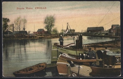 Zwolle eau noire carte - noire,,