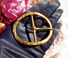 ANCIENNE BOUCLE de CEINTURE en métal doré fin XIXe - 1900